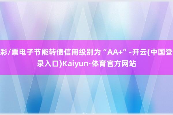 彩/票电子节能转债信用级别为“AA+”-开云(中国登录入口)Kaiyun·体育官方网站