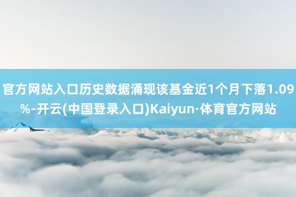 官方网站入口历史数据涌现该基金近1个月下落1.09%-开云(中国登录入口)Kaiyun·体育官方网站